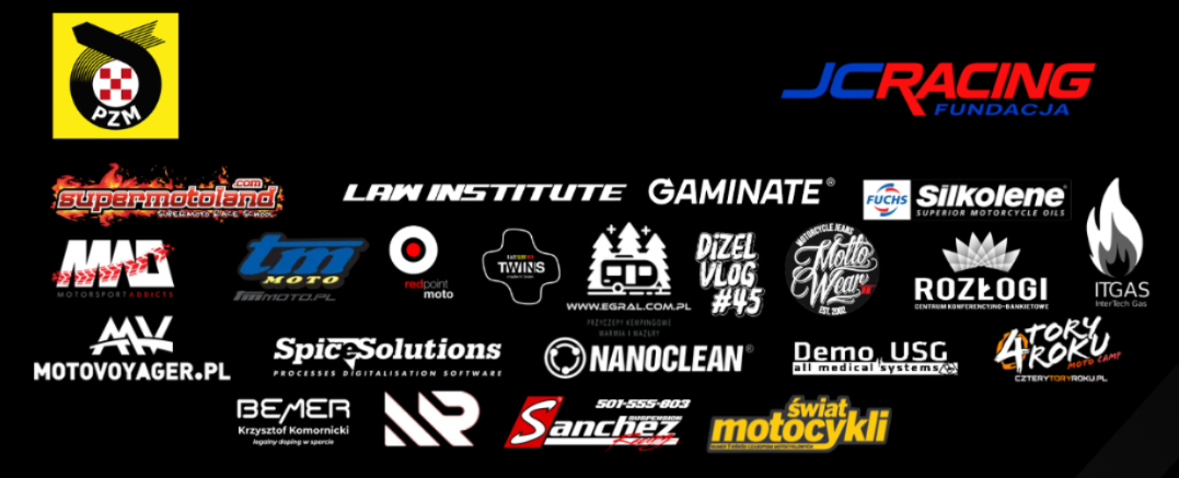 Logotypy sponsor&oacute;w SM RACING